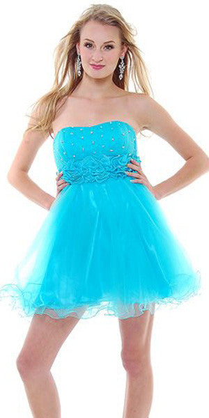 CLEARANCE - Cinderella Divine 414 Short A-Line Tulle Dress (Size 8)