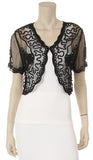 Short Sleeve Black Bolero Top