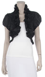 Black Ruffled Bolero Jacket Short Sleeve Ruffled Black Bolero Jacket