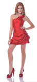 Sexy One Shoulder Red Cocktail Party Dress Pick Up Layer Skirt