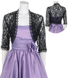 Mid Length Black Lace Bolero Jacket Bridal Wedding Jacket
