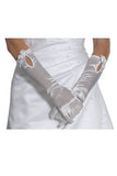 Mid Length Satin White Gloves Ivory Gloves Prom Gloves Wedding Gloves