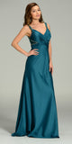 ON SPECIAL LIMITED STOCK - Formal Floor Length Satin Green Dress Elegant Red Carpet