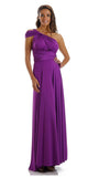 Poly USA 7022 - Long Magenta Convertible Jersey Dress 20 Different Looks