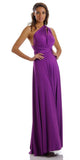 Poly USA 7022 - Long Magenta Convertible Jersey Dress 20 Different Looks