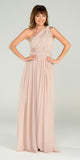 Poly USA 7156 - Long Convertible Chiffon Dress Tan 10 Different Looks