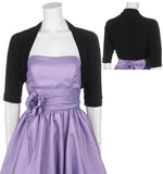 Mid Length Purple Bolero Jacket Stretch Shrug Bridal Wedding Jacket