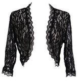Mid Length Black Lace Bolero Jacket Bridal Wedding Jacket