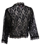 Mid Length Black Lace Bolero Jacket Bridal Wedding Jacket
