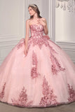Ladivine 15715 Strapless Quinceanera Poofy A-Line Sweet 16 Gown