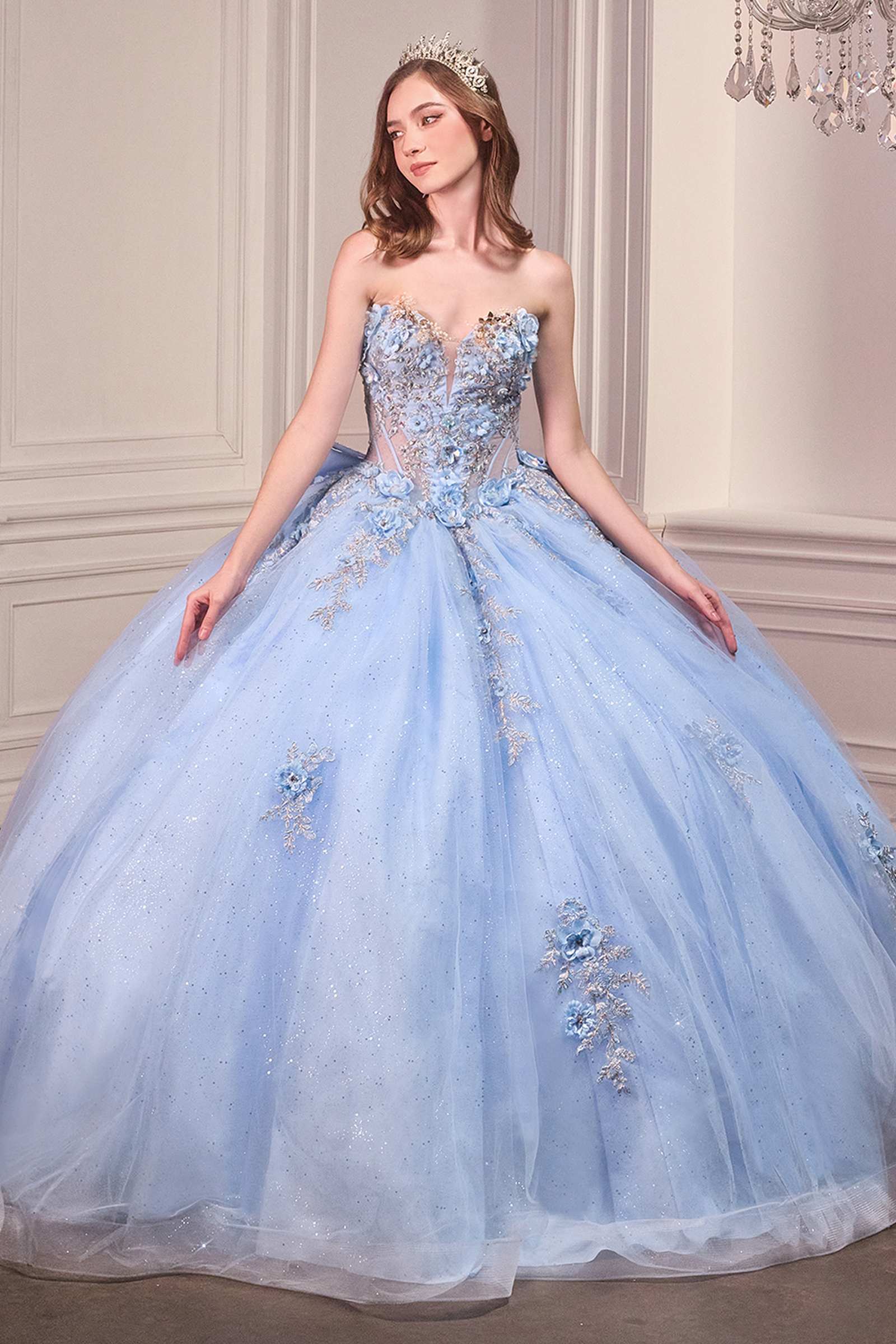 Ladivine 15726 Strapless Sweetheart Quinceanera Ball Gown