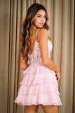 Amelia Couture 2062s Short A-Line Dress Tiered Skirt Sweetheart Bodice