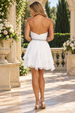Celavie 3005-S Short A-Line Dress Sweetheart Rhinestone Empire