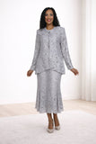 Hosanna 5015 Plus Size 3 Piece Set Length Dress Lace