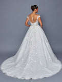 Deklaire Bridal 504 Wedding Ball Gown Cap Sleeve Chapel Train