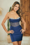 Amelia Couture 5071s Fitted Strapless Sweetheart Satin Corset Dress