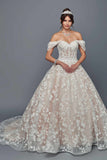 Deklaire Bridal 509 Off the Shoulder Sweetheart Ballgown Wedding Dress