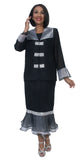 CLEARANCE - Hosanna 5284 Plus Size 3-Piece Set Ankle Length Dress