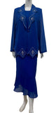 Hosanna 5509 Plus Size 3-Piece Set Tea Length Dress