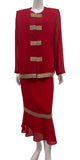 Hosanna 5515 Plus Size 3-Piece Set Tea Length Dress