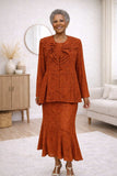Hosanna Design 5520 Modest 3-Piece Tea Length Dress Set