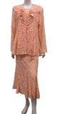 Hosanna Design 5520 Modest 3-Piece Tea Length Dress Set