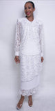 Hosanna 5525 Plus Size 3-Piece Set Tea Length Lace Dress