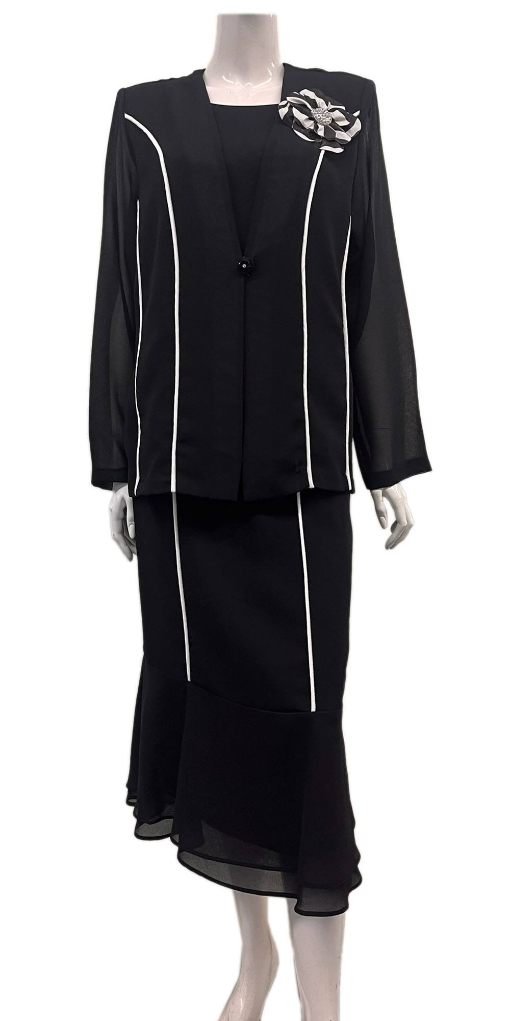 Hosanna Design 5529 Modest 3-Piece Tea Length Dress Set