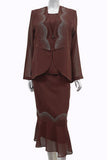 Hosanna 5549 Modest Outfit 3-Piece Set Tea Length Dress