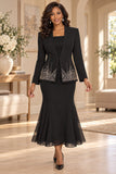 Hosanna 5556 – Women's Elegant 3-Piece Embellished Jacket, Top & Skirt Set
