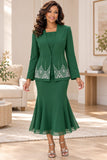 Hosanna 5556 – Women's Elegant 3-Piece Embellished Jacket, Top & Skirt Set