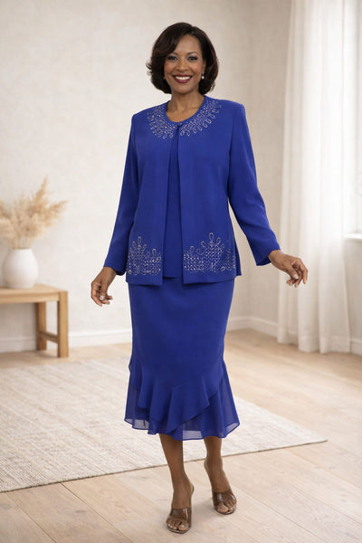 Hosanna 5564 Modest 3-Piece Set Ankle Length Dress
