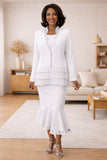 Hosanna 5571 Modest 3-Piece Set Ankle Length Chiffon Dress