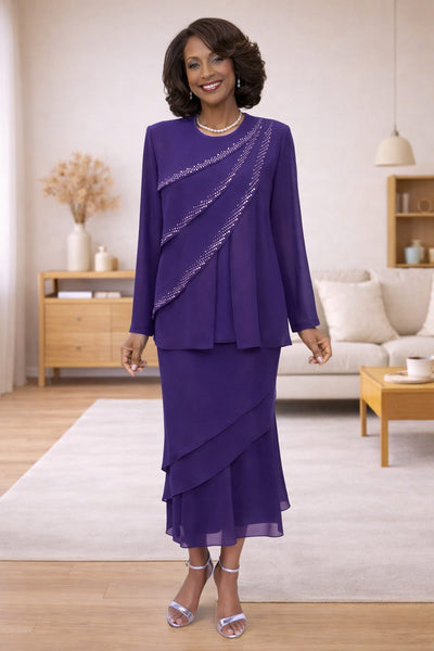Hosanna 5573 Modest 3-Piece Outfit Set Ankle Length