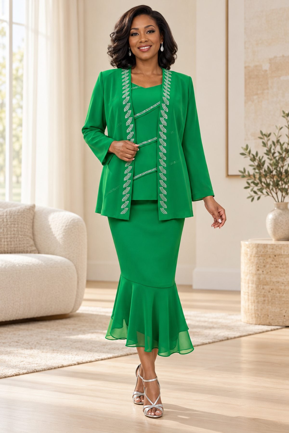 CLEARANCE - Hosanna 5577 Modest 3-Piece Outfit Set Ankle Length (Size 5XL)