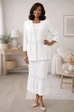Hosanna 5578 Modest 3-Piece Set Ankle Length Chiffon Dress