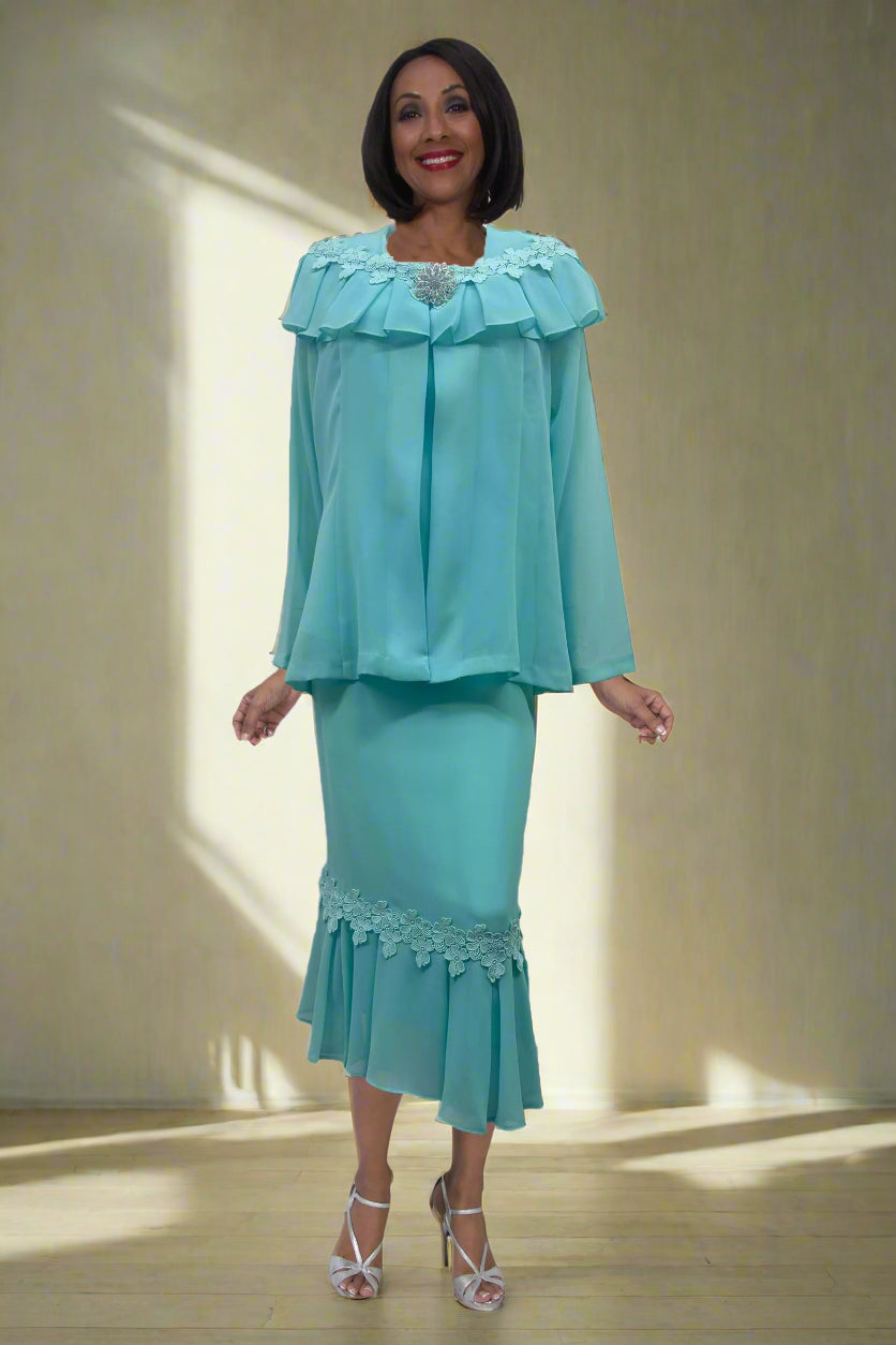 Hosanna 5588 Modest 3-Piece Outfit Set Ankle Length