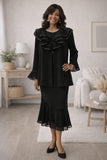 Hosanna 5600 Modest 3-Piece Set Ankle Length Dress