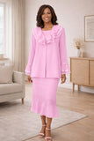 Hosanna 5600 Modest 3-Piece Set Ankle Length Dress