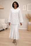 Hosanna 5609 Modest 3-Piece Lace Outfit Set Ankle Length