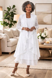 Hosanna 5613 Modest 3-Piece Set Ankle Length Lace Dress
