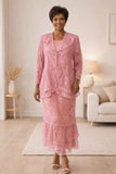 Hosanna 5616 Modest 3-Piece Set Ankle Length Lace Dress
