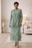 Hosanna 5616 Modest 3-Piece Set Ankle Length Lace Dress