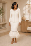 Hosanna 5619 Women’s 3-Piece Church Suit Embellished Jacket, Top & Long Skirt