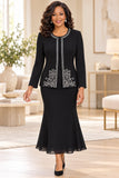 Hosanna 5631 Women's 3-Piece Embellished Jacket, Top & Skirt Church Suit
