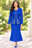 Hosanna 5631 Women's 3-Piece Embellished Jacket, Top & Skirt Church Suit