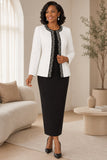 Hosanna 5632 Women’s 3-Piece Embellished Church Suit – Jacket, Top & Long Skirt