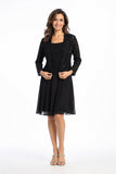 Celavie 6430-S Short Lace Chiffon Dress with Matching Jacket