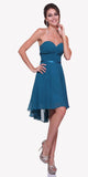 CLEARANCE - Cinderella Divine 7456 Short A-Line Strapless Chiffon Dress (Size 12,14)
