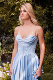 Ladivine 7481 Dress Luxe Satin A-Line Corset Gown